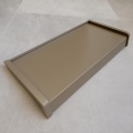 Parapet aluminiowy dąb naturalny kolor RAL 1019 gr.1 mm