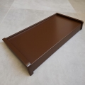 Parapet aluminiowy orzech kolor RAL 8011 gr.1 mm